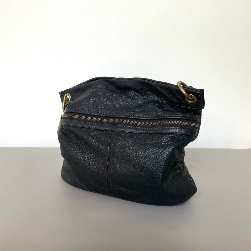 Fossil Black Leather Bag with Gold Logo - Picture 2 of 10